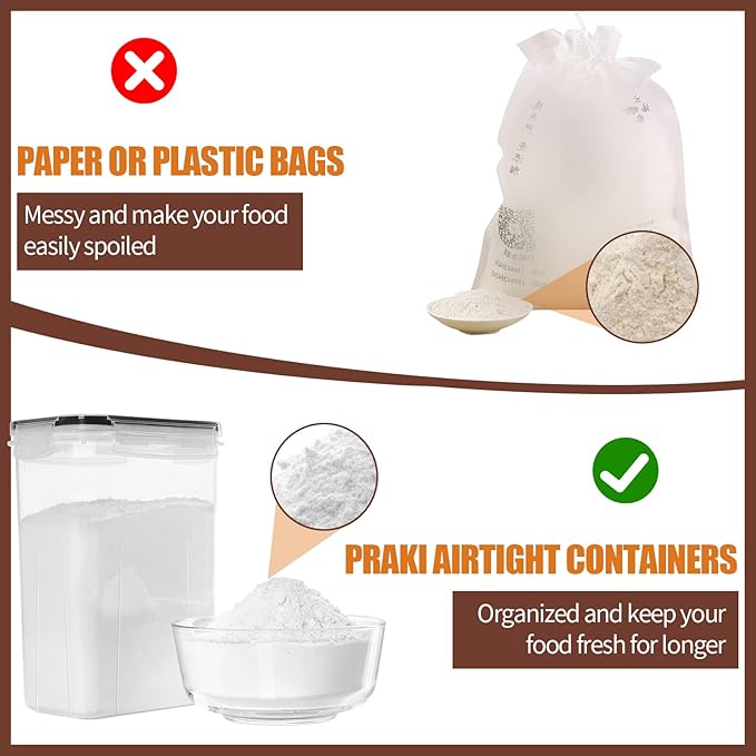 PRAKI Airtight Food Storage Containers Set with Lids - 24 PCS, BPA Free Kitchen and Pantry Organization, Plastic Leak-proof Canisters for Cereal Flour & Sugar - Labels & Marker-Ruum Studio Home