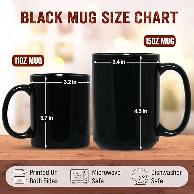 Personalized Christmas Decorative Mug - Fruit Cake Design Coffee Cup for Cake Lovers - Customized Black 11oz/15oz Cup for Daughter-Ruum Studio Home