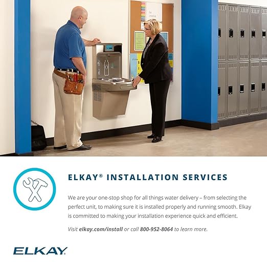 Elkay EZWSSM ELKAY COMMERCIAL Filling Station Surface Mount Stainless Steel-Ruum Studio Home