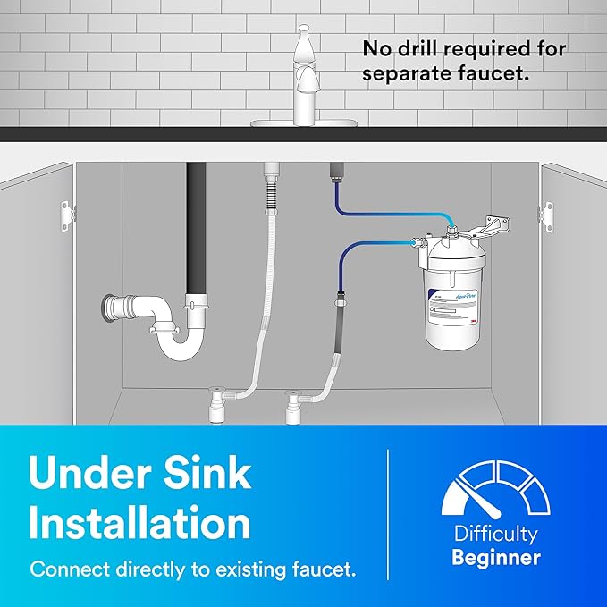3M Aqua-Pure Under Sink Water Filter System AP200, Full Flow-Ruum Studio Home