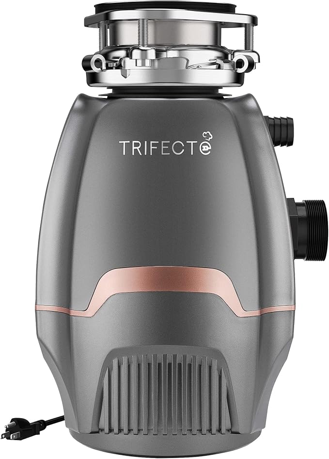 Trifecte Pro 3/4 HP Garbage Disposals with Sound Reduction,Food Waste Coutinuous Feed Garbage Disposal with Power Cord, Dishwasher Hook Up-Ruum Studio Home