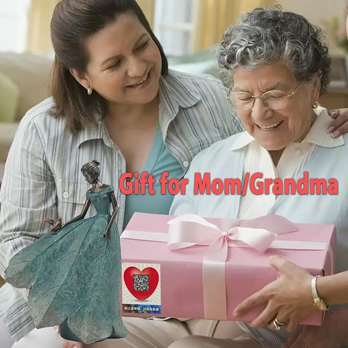 Guichifun Fairy Statue Collection Home Decoration - Leaf Angel Girls Resin Gardening Gifts for Women Statues for Garden Fairy Indoor or Outdoor Yard Figurines 5.5 x 3.25 x 8 Inch-Ruum Studio Home