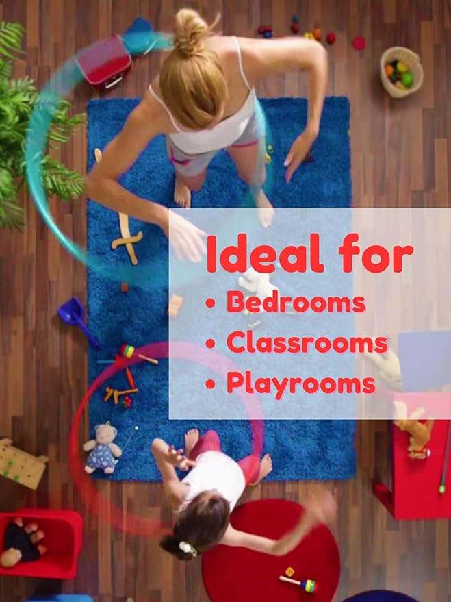 KOECKRITZ Soft and Colorful Kids Classroom Area Rugs (Passes Flammability Pill Test) Many Sizes and Bright Colors to Select from (12' Round, Lemon)-Ruum Studio Home