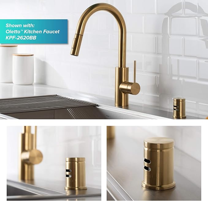 KRAUS Dishwasher Air Gap in Brushed Brass, KAG-1BB-Ruum Studio Home