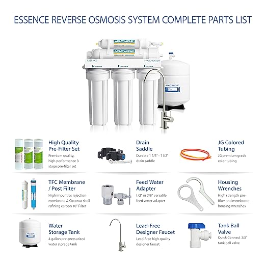 APEC Water Systems ROES-100 Essence Series Top Tier 5-Stage Certified Ultra Safe Reverse Osmosis Drinking Water Filter System-Ruum Studio Home