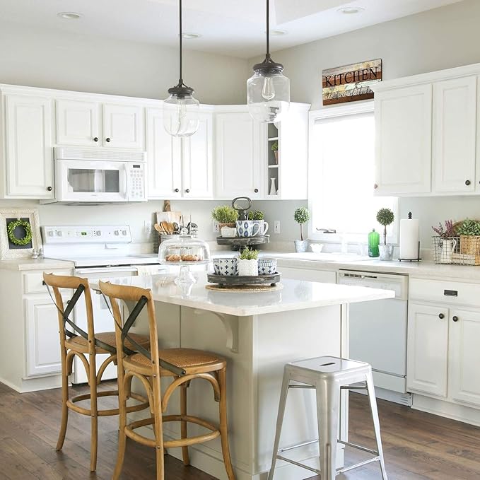 in This Kitchen We Dance Sign, Rustic Farmhouse Wood Wall Hanging Kitchen Plaque Decorations, Kitchen Sign Decor for Dinning Room (Dance) 4x16 Inch-Ruum Studio Home