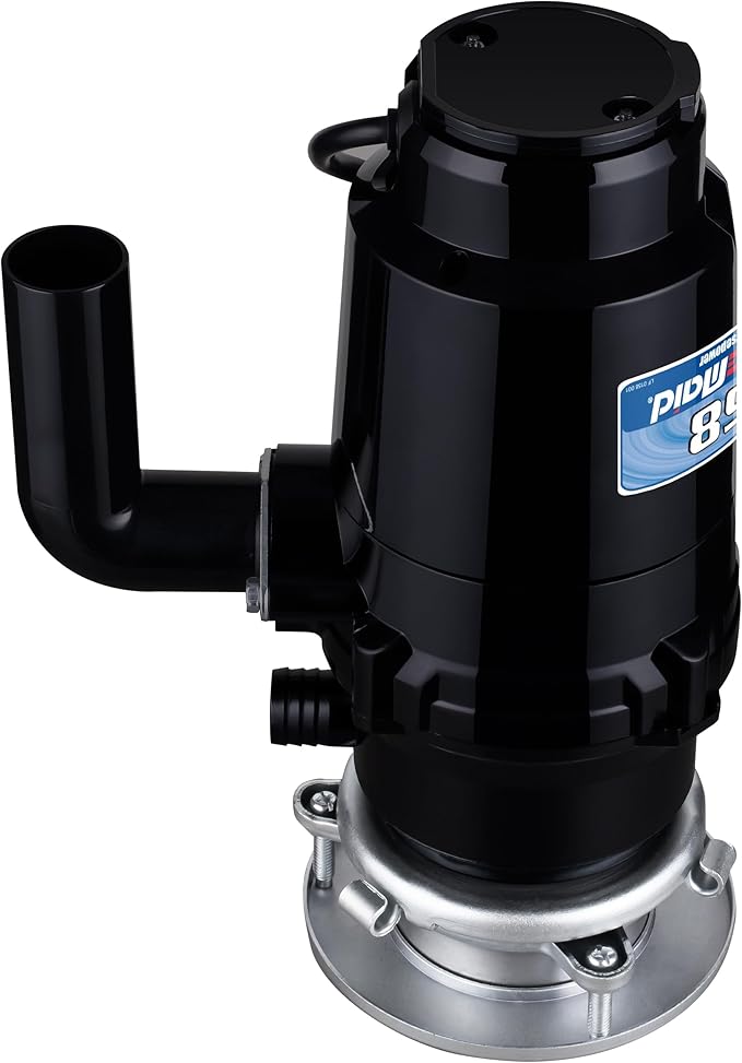 Waste Maid 10-US-WM-158-3B Garbage Disposal Anti-Jam Stainless Steel Food Waste Grinding System, 1/2 HP Standard, Black-Ruum Studio Home