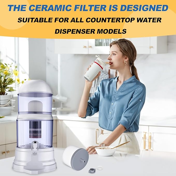 2Pack Replacement Ceramic Dome Water Filter 0.2 to 0.5 micron for Countertop Portable Water Purification System-Ruum Studio Home