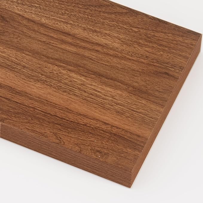 Heimlove 12 Inch Deep Floating Shelves, 16 x 12 inches Long Wall Shelf, Large Extra Display Shelf & Storage Shelf, Rustic Wood Wall Shelves for Fireplace Mantel, Walnut - 2Pack-Ruum Studio Home