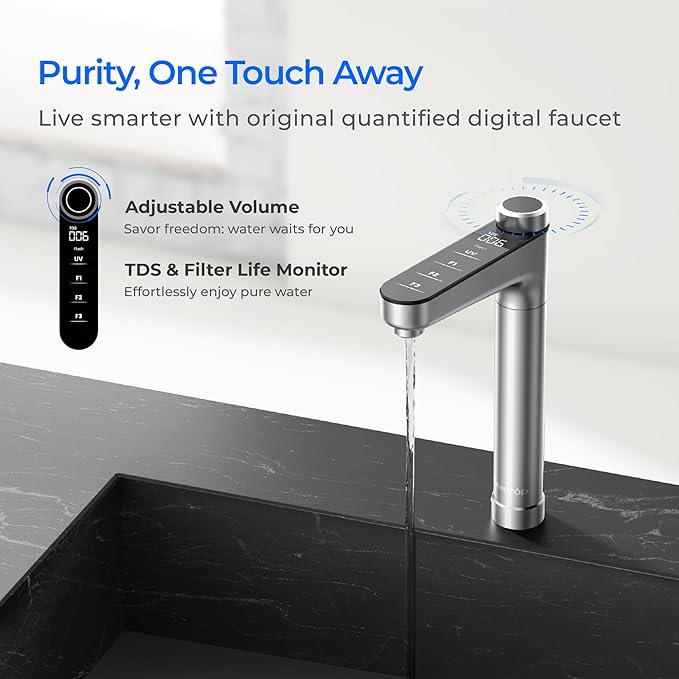 Waterdrop X16-Alkaline Reverse Osmosis Water Filter, NSF/ANSI 42&58&372 Certified, 1600 GPD RO System, 11-Stage Filtration, UnderSink, 3:1 Pure to Drain, Alkaline Mineral pH+, Stainless Steel Faucet-Ruum Studio Home