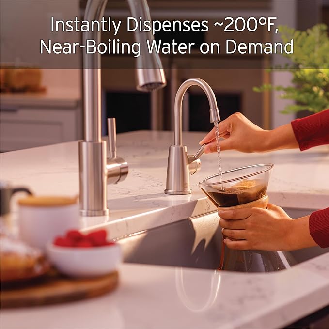 InSinkErator HOT250 Instant Hot Water Dispenser System, Single-Handle Faucet & F-1000S Standard Under Sink Water Filtration System for Instant Hot and Cold Water Dispenser System-Ruum Studio Home