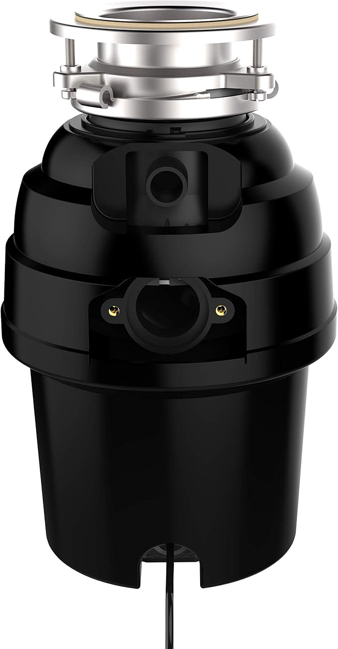 Waste Maid 10-US-WM-458-3B Garbage Disposal Anti-Jam Stainless Steel Food Waste Grinding System, 3/4 HP Deluxe, Black-Ruum Studio Home