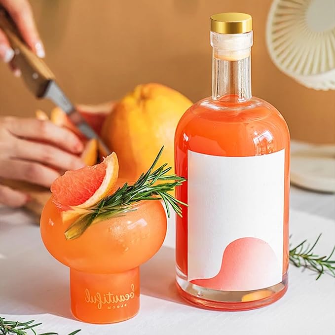 Olive Oil Dispenser Bottle for Kitchen, Clear Glass Oil and Vinegar Dispenser Set, Coffee Syrup Dispenser, Container With Metal Pour Spout, Airtight Lid, Funnel, Waterproof Labels (500ml-s-2 Pack)-Ruum Studio Home