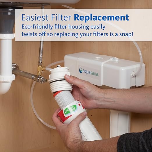 Aquasana Replacement Filter Cartridges for 3-Stage Max Flow Claryum Under Sink Water Filtration System - Filters 99% Of Chlorine - 3 Count - AQ-5300+R-Ruum Studio Home
