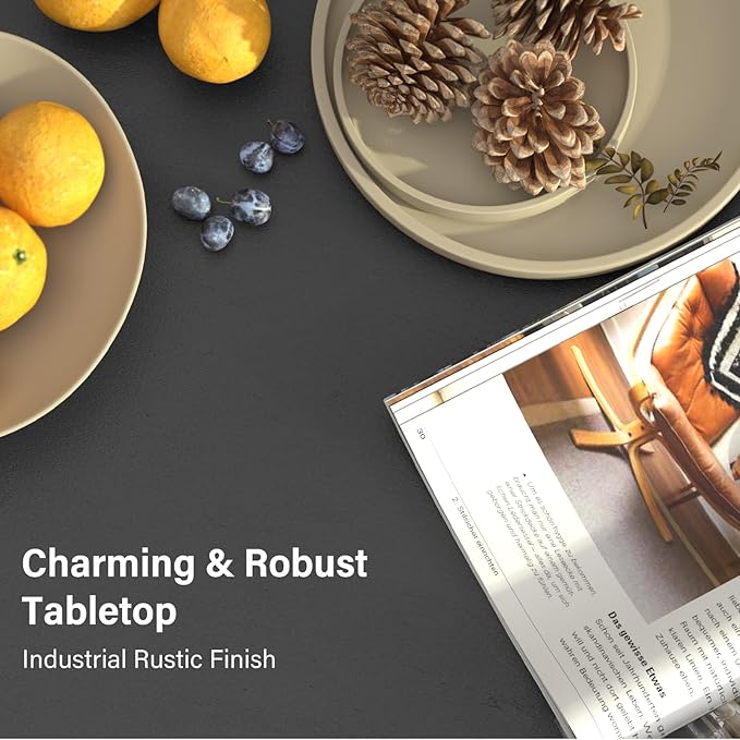 HAIOOU Coffee Table, Mid Century Modern Style Cocktail Table TV Stand with Drawer, Open Storage Shelf, Stable Floor-Anti-Scratching Pine Leg for Home, Office, Living Room - Black-Ruum Studio Home