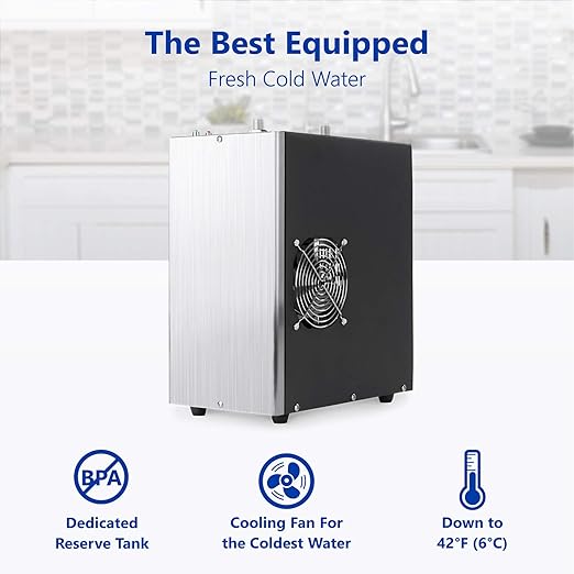 Express Water Universal Chiller Cooling System for Water Filters – Compatible with Reverse Osmosis Filtration Systems – Includes ¼” Quick Connect Set-Up-Ruum Studio Home