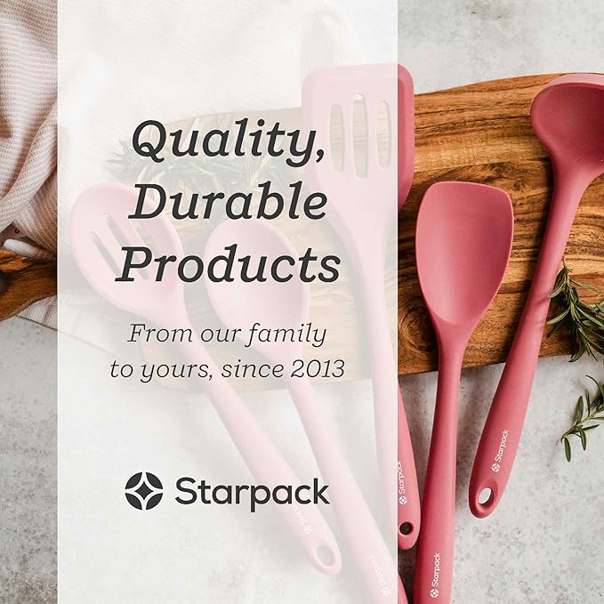Starpack 'Stir & Serve' Silicone Cooking Utensils Set (5 Pcs) - Kitchen Utensils Set Heat Resistant to 600°F - Kitchen Utensils for Nonstick Cookware - Silicone Utensil Set for Mixing & Cooking-Ruum Studio Home