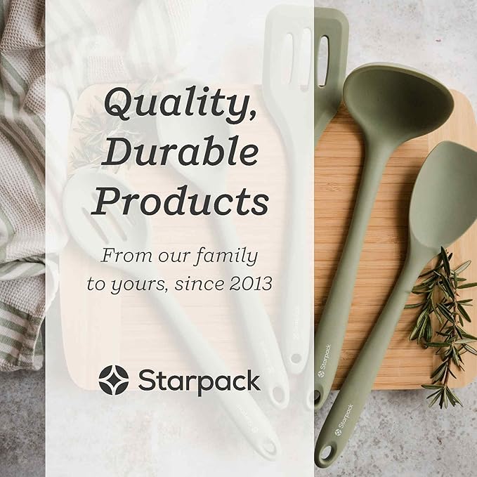 Starpack 'Stir & Serve' Silicone Cooking Utensils Set (5 Pcs) - Kitchen Utensils Set Heat Resistant to 600°F - Kitchen Utensils for Nonstick Cookware - Silicone Utensil Set for Mixing & Cooking-Ruum Studio Home
