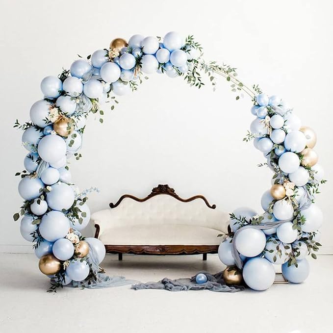 130pcs Dusty Blue Balloons Different Sizes 18" 12" 10" 5" Slate Blue Balloons for Boys Girls Baby Shower Wedding Anniversary Graduation Engagements Birthday Party Decorations-Ruum Studio Home