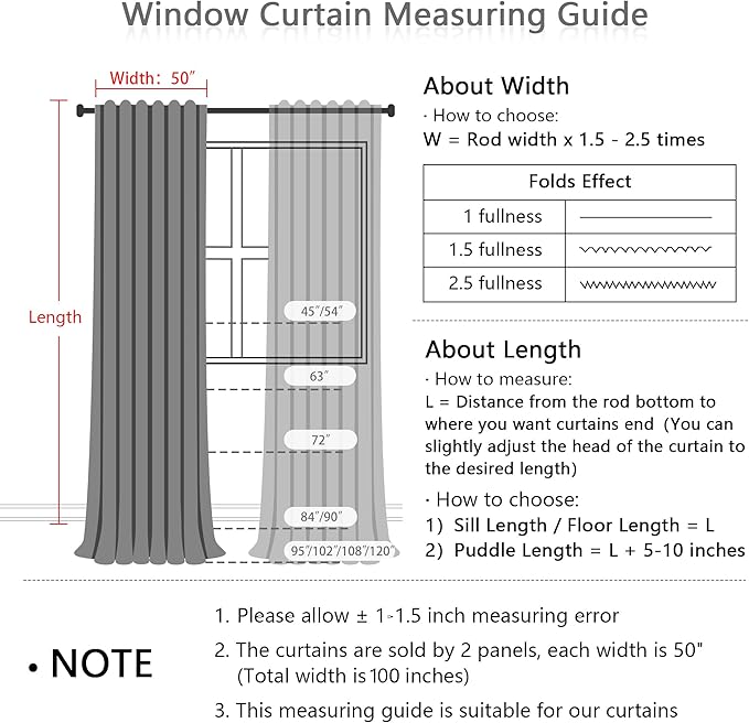 MYSKY HOME Living Room Curtains 84 Inches Long Semi Sheer Light Filtering Privacy Drapes for Bedroom Linen Look Textured Boho Home Decor, Backdrop Curtain for Parties, 50" x 84", Dove Grey, 2 Panels-Ruum Studio Home