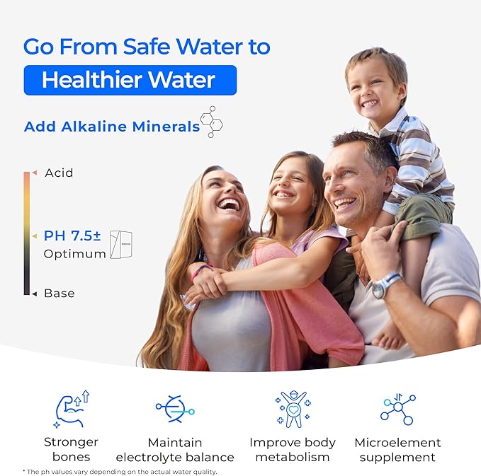 Waterdrop X12-Alkaline Mineral pH+ Reverse Osmosis System, NSF/ANSI 42&58&372 Certified, 1200 GPD RO Water Filter, 11-Stage Filtration Tankless RO System, 3:1 Pure to Drain, UnderSink, BPA Free-Ruum Studio Home