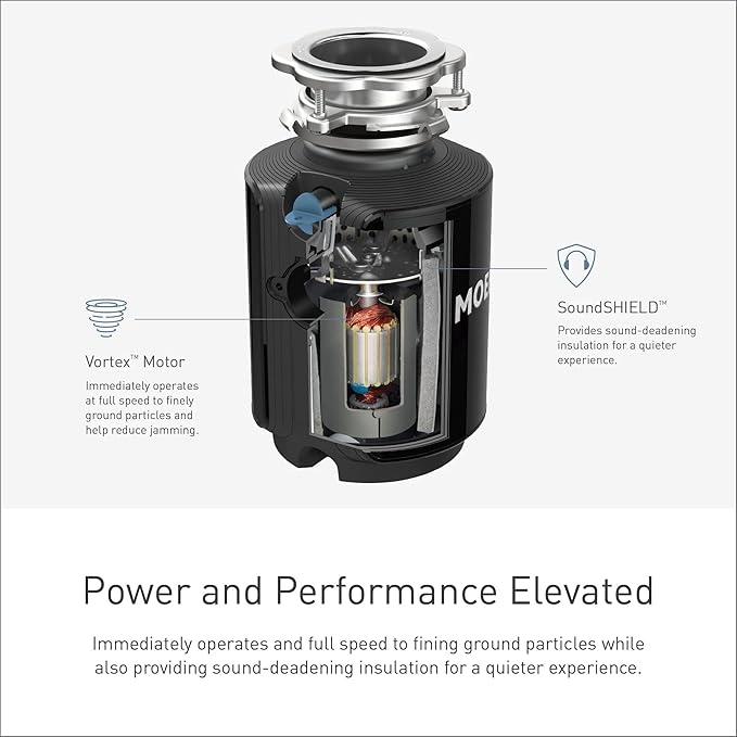 Moen Prep Series PRO 1/2 HP Continuous Feed Compact Garbage Disposal, Power Cord Included, GXP50C (Pack of 2)-Ruum Studio Home