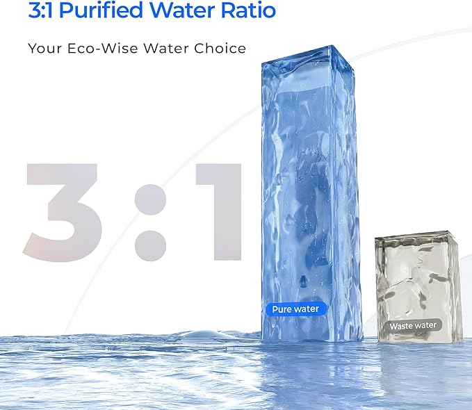 Waterdrop X12-Alkaline Mineral pH+ Reverse Osmosis System, NSF/ANSI 42&58&372 Certified, 1200 GPD RO Water Filter, 11-Stage Filtration Tankless RO System, 3:1 Pure to Drain, UnderSink, BPA Free-Ruum Studio Home