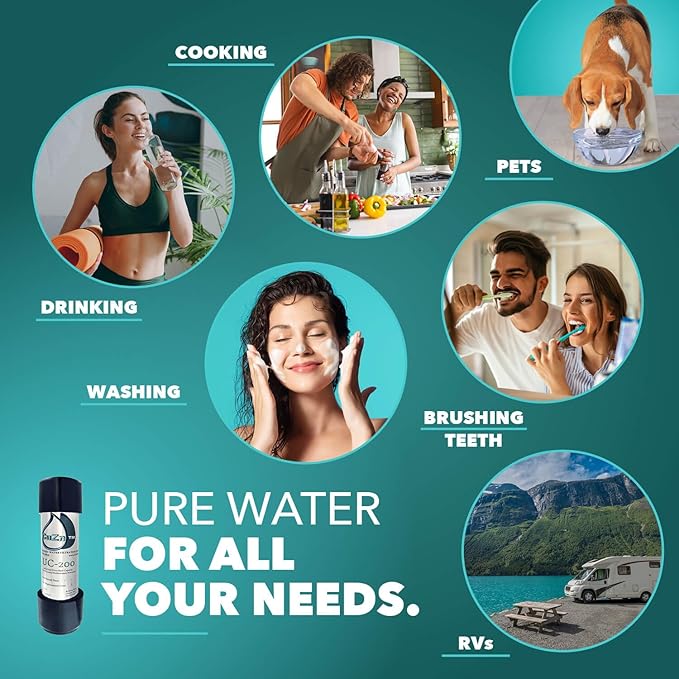 CuZn Under Sink Water Filter for Sink Faucet, 10K Gallons or 1 Year Filtration Life, Reduces PFAs, PFOS, Lead, Chlorine, Improves Taste of Tap Water, NSF/ANSI 42 & 372 Certified High Performance-Ruum Studio Home