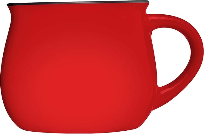 DISCOUNT PROMOS Glazed Campfire Coffee Mugs 12 oz. Set of 10, Bulk Pack - Perfect for Coffee, Tea, Espresso, Hot Cocoa, Other Beverages - Red-Ruum Studio Home