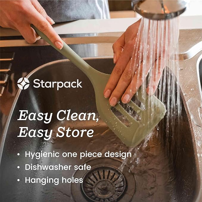 Starpack 'Stir & Serve' Silicone Cooking Utensils Set (5 Pcs) - Kitchen Utensils Set Heat Resistant to 600°F - Kitchen Utensils for Nonstick Cookware - Silicone Utensil Set for Mixing & Cooking-Ruum Studio Home