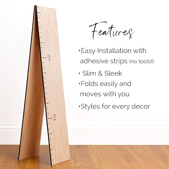 Wood Growth Chart for Wall - Growth Chart Wood Growth Chart for Kids Wooden Ruler Growth Chart Child Height Wall Chart Grow Chart for Wall Kids Wall Ruler Height Chart-Modern Natural-Ruum Studio Home