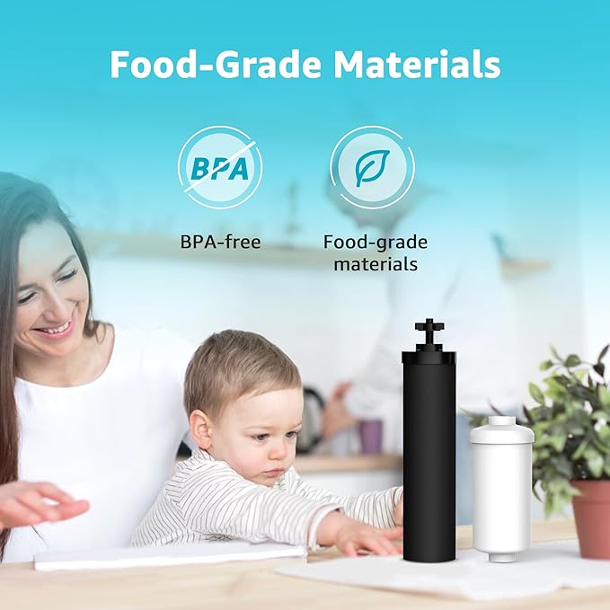 AQUACREST NSF/ANSI 42&372 Standard Water Filter, Replacement for Berkey® Gravity Water Filter System, Berkey® BB9-2® Black Filters & PF-2® Fluoride Filters-Ruum Studio Home