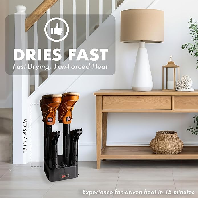 JobSite Boot Dryer - Mighty Dry with Heat Blower Fan - Fast Glove & Shoe Dryer - Helps Reduce Odor-Ruum Studio Home