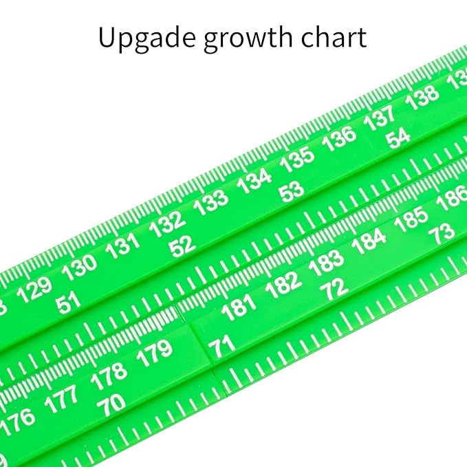 Height Measurement for Wall, Children Height Ruler, 3D Removable Growth Chart, Splicing Sliding Measuring Ruler for Kids and Nursery 79 inch (Green)-Ruum Studio Home