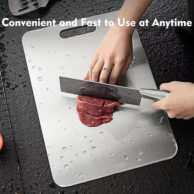Titanium Cutting Board - 2 pack Titanium Cutting Boards for Kitchen,Double Sided Titanium Cutting Mat,Non Stick Chopping Board Easy to Clean(7.67 * 11.81in)