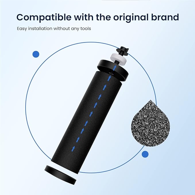 GLACIER FRESH Replacement for BB9-2 Black Purification Water Filter, Compatible with Berkey® BB9-2 Black Filters and Berkey® Gravity Water Filter System, 3 Pack-Ruum Studio Home