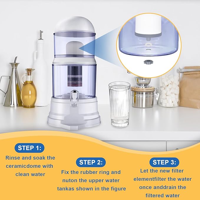 2Pack Replacement Ceramic Dome Water Filter 0.2 to 0.5 micron for Countertop Portable Water Purification System-Ruum Studio Home