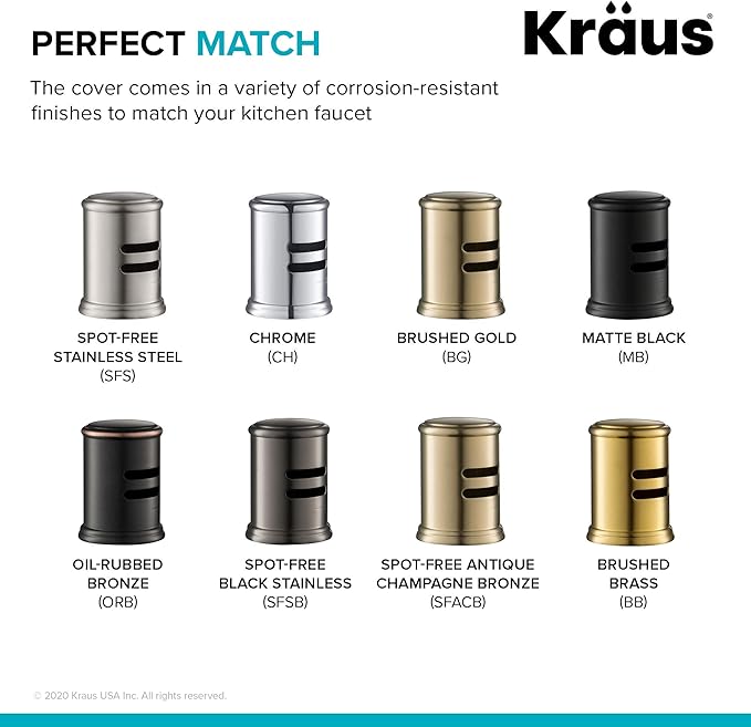 KRAUS Dishwasher Air Gap in Spot Free Antique Champagne Bronze, KAG-2SFACB-Ruum Studio Home