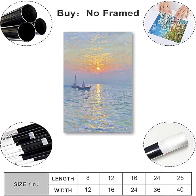 Coastal sailboat scenery poster art decor ocean nautical room decor beautiful sailboat seascape decor suitable for beach villa-Ruum Studio Home