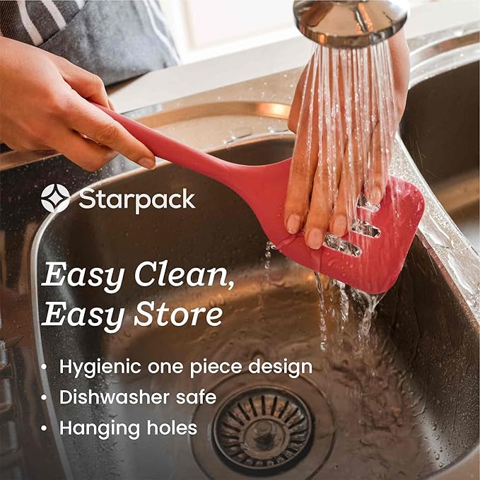 Starpack 'Like a Boss' XL Premium Silicone Cooking Utensils Set (6 Pcs) - Heat Resistant Kitchen Utensils 600°F - Non-Stick Silicone Utensil Set - Large Kitchen Utensils Set for Cooking & Serving-Ruum Studio Home
