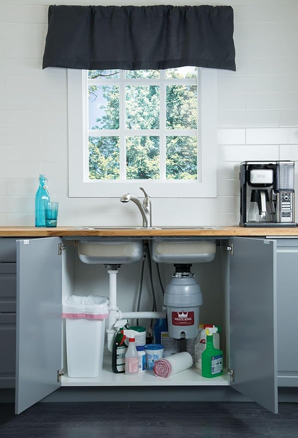 Waste King Garbage Disposal for Kitchen Sink with Power Cord, Food Waste Disposer, L-8000-Ruum Studio Home