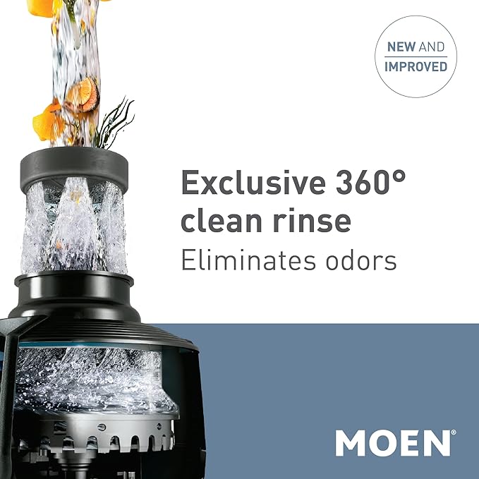 Moen Prep Series PRO 1/2 HP Continuous Feed Compact Garbage Disposal, Power Cord Included, GXP50C (Pack of 2)-Ruum Studio Home