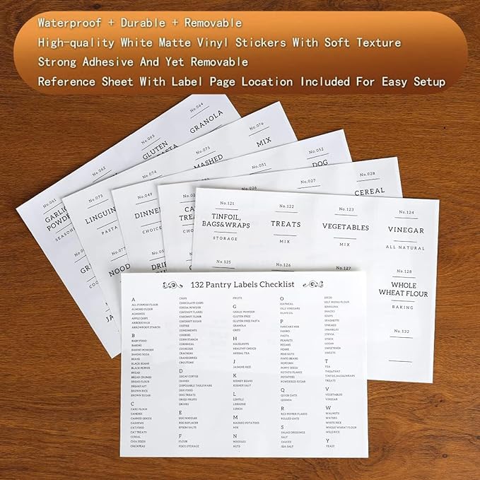 3 Set Glass Pantry Storage Jars with Acacia Airtight Lid - 35oz Thicken Glass Kitchen Canisters with 132 Pantry Labels - Clear Food Storage Containers with Wood Lid for Tea,Sugar,Cookie,Pasta-Ruum Studio Home