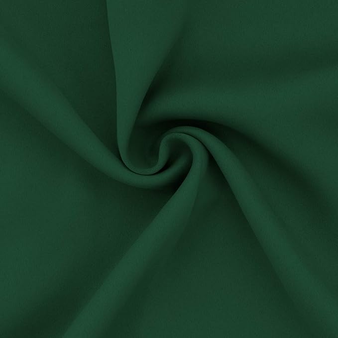 Easy-Going Blackout Curtains for Bedroom, Solid Thermal Insulated Grommet and Noise Reduction Window Drapes, Room Darkening Curtains for Living Room, 2 Panels (52x46 in,Dark Green)-Ruum Studio Home
