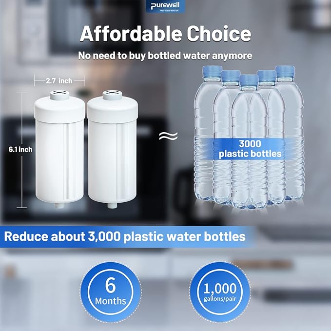 Purewell FL-2 White 5-Stage Fluoride Purification Elements, Replacement for Berkey® PF-2® Fluoride Filters, Berkey® Gravity Filtration System and Purewell System (2 Pack, K Series)-Ruum Studio Home