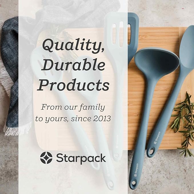 Starpack 'Stir & Serve' Silicone Cooking Utensils Set (5 Pcs) - Kitchen Utensil Set Heat Resistant to 600°F - Kitchen Utensils for Nonstick Cookware - Silicone Utensil Set for Mixing & Cooking-Ruum Studio Home