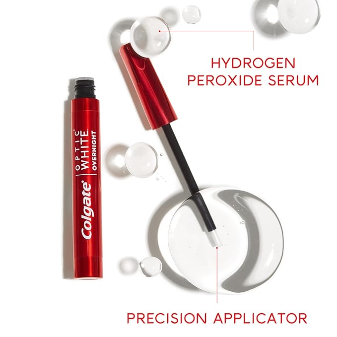 Colgate Optic White Overnight Teeth Whitening Pen and Whitening Toothpaste Kit, Includes 0.08 fl oz Teeth Whitener Pen with 21 Nightly Treatments Plus a 3.0 fl oz Enamel Safe Whitening Toothpaste-Ruum Studio Home