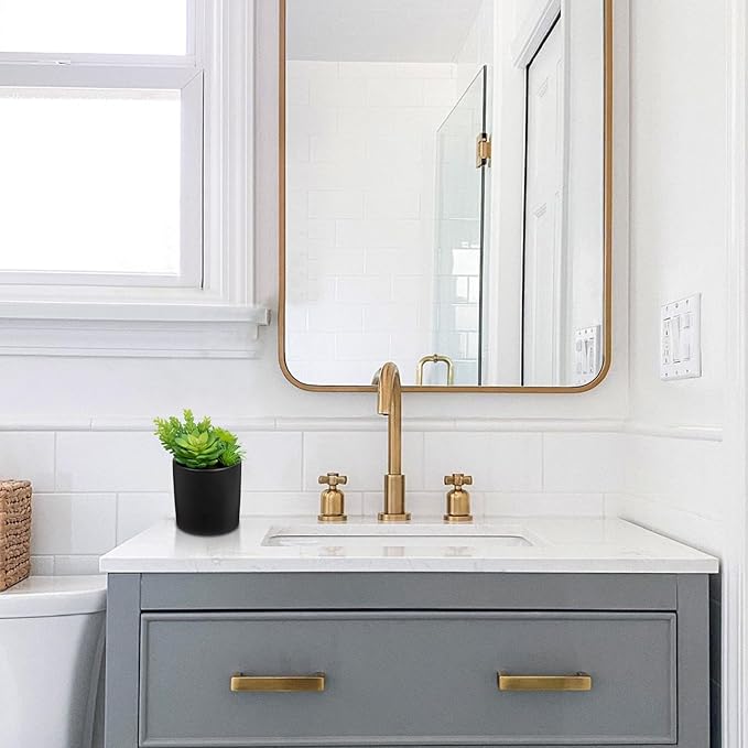 Artificial Succulents in Pots Faux Succulents Plants Fake Succulent Arrangement Potted Plants with Black Ceramic Vase for Office Desk Bathroom Shelf Living Room Indoor Home Decor-Ruum Studio Home