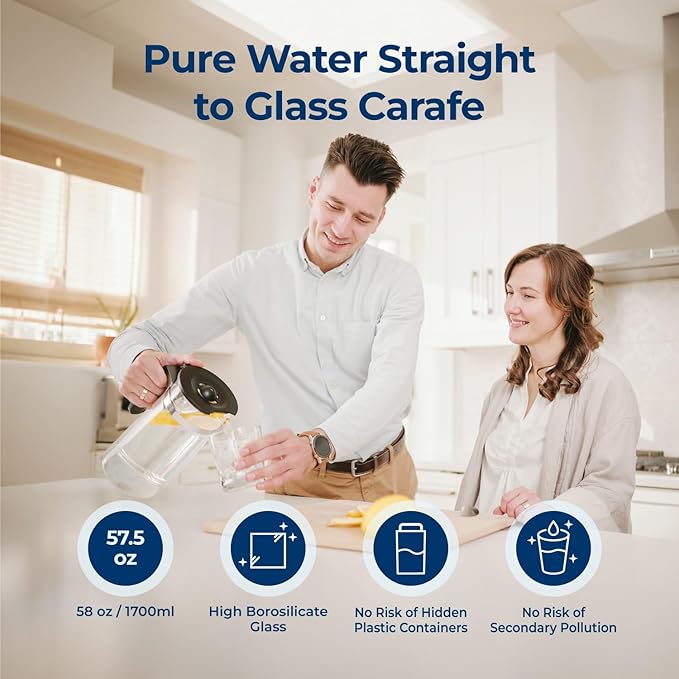 Bluevua RO100ROPOT-UV Reverse Osmosis System Countertop Water Filter - 6 Stage Purification with UV and Remineralization, Counter RO Filtration, Portable Water Purifier-Ruum Studio Home