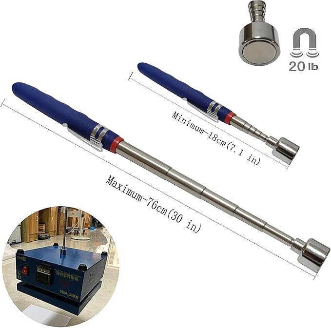 20lbs Magnetic Telescoping Pick Up Tool for Small Metal Tools Extendable Extends from 7 to 31 in / 185-762mm,Useful for Hard-to-Reach Picking Tool,for Men, DIY Handyman, Father/Dad, Husband.-Ruum Studio Home
